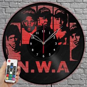 LED Vinyl Clock N.W.A. Home Decor Vinyl Record Wall Clock Home Decor 1227 - Picture 1 of 11