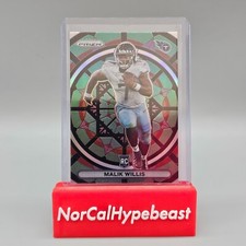 2022 Panini Prizm Football Malik Willis RC SG-3 Stained Glass SSP Insert Rookie