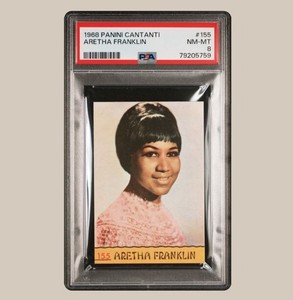1968 ARETHA FRANKLIN # 155, SANDWICH SINGERS FIGURE. PSA 8.