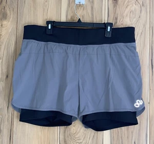 Rei Women's Shorts Over Short Size 2X Gray Black Activewear Running Compression - Picture 1 of 8