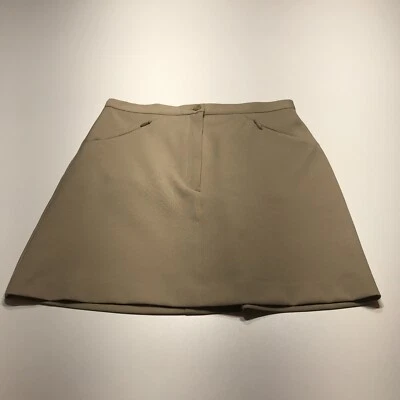 Falda United Colors of Benetton para mujer talla 42 Italia tostada ligera línea A mini Foto 1 de 4