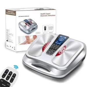 EMS Foot Circulation Massager Booster Stimulator w/Heat for Neuropathy Feet Legs - Picture 1 of 10