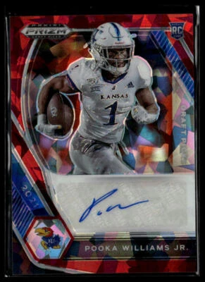 2021 Prizm Draft Picks Collegiate #DPA-POO Pooka Williams Jr.  Auto Red Ice - Image 1 of 2