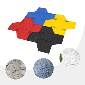 4 Pieces Concrete Stamps Mats for Unique Wall & Floor Designs - Picture 1 of 23