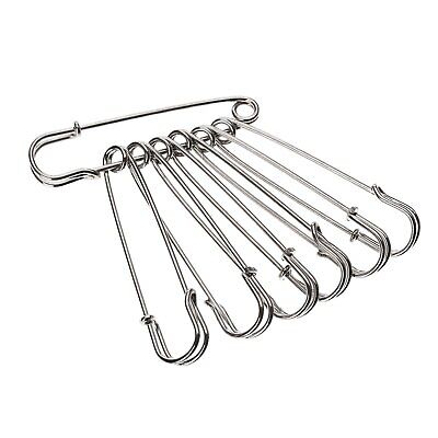 10Pcs Steel Safety Pins For Blankets Skirts Sewing Brooch Badge Craft Silver DIY • 3.28€