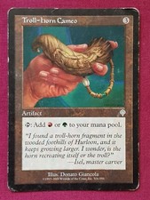 Magic The Gathering INVASION TROLL-HORN CAMEO single artifact card MTG