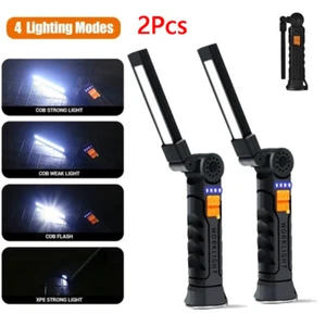 2x USB Rechargeable LED Work Light Inspection Hand Torches Flashlight Magnetic - Picture 1 of 16