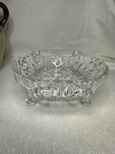 Vintage 3 footed clear candy dish, small - Picture 1 of 4