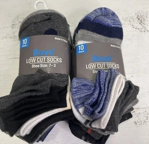 Socks Boys low cut shoe size 7-3 (20 pairs) - Picture 1 of 2