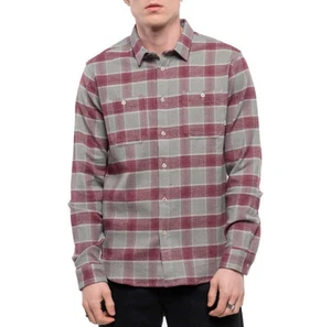 NEU MIT ETIKETT ELEMENT MEDFORD FLEX FLANELLHEMD FÜR HERREN $ 65 M naparot grau geknöpft  - Bild 1 von 1