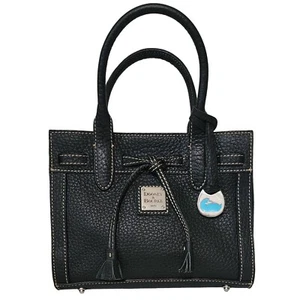 Bolso de Mano Dooney & Bourke Mini Borla Cuero Guijarro Diseñador Cartera Reg#-NUEVO CON ETIQUETAS - Imagen 1 de 11