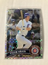 2011 Topps Chrome X-Fractors Chicago Cubs Baseball Card #131 Tyler Colvin