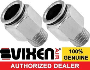1/4"NPT MALE TO 1/2"OD HOSE PUSH TO CONNECT/PTC STRAIGHT FITTING 2PK VXA7152-2 - Picture 1 of 2