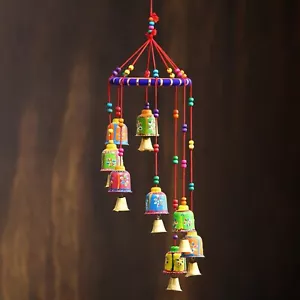 Handicrafted Decorative Wall/ Door/ Window Hanging Bells Wind Chimes Showpiece - Picture 1 of 10
