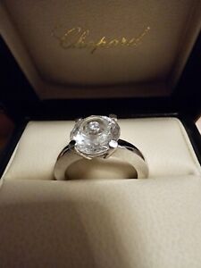 Chopard Happy Diamonds Ring 750 Weißgold RG 54 Diamant Zertifikat