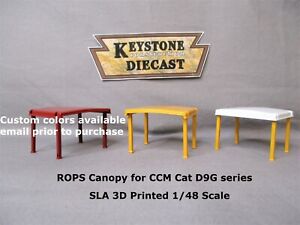 SLA 3D Printed ROPS Canopy for CCM Cat D9G series 1/48 Caterpillar  (KMM D9GCYP)