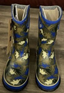 MCIKCC kids rain boots Dinosaur Waterproof Neoprene Mud Rubber Pull On sz5 New - Picture 1 of 11