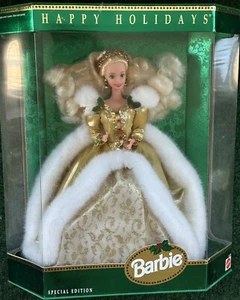 Vintage 1994 Barbie Happy Holidays Special Edition Barbie Doll Mattel 12155 - Picture 1 of 3
