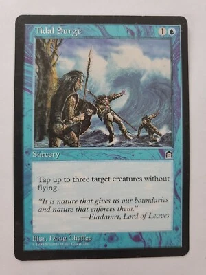 MTG Magic The Gathering Card Tidal Surge Sorcery Blue Stronghold 1998 - Image 1 of 2