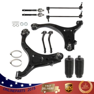 For Hyundai Santa Fe 07-12 Suspension Kit Front Control Arm Sway Bar Tierod 10pc - Picture 1 of 13