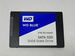 Western Digital WD Blue 2TB 3D NAND 2.5" SATA SSD WDS200T2B0A 93%+ HEALTH - Picture 1 of 3