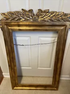 Newcomb Style Carved GOLD GILT LARGE PICTURE FRAME - Gilt 45”x33” (21.25x33.25 - Picture 1 of 15