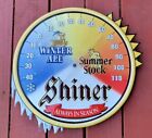 Vintage 20 inch Round Tin Shiner Beer Spoetzl Brewery thermometer Sign Metal