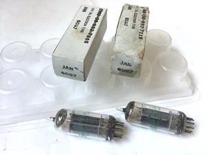 Paar JAN 6CG7 6FQ7 Vakuumröhre Audio 1970er Jahre NOS NIB PreAmp WZ Platten Splitter - Bild 1 von 11