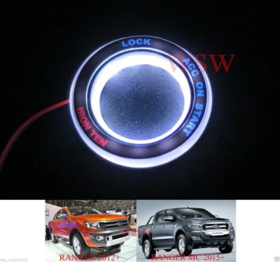 WHITE RING START KEY REMOTE LED FIT FORD RANGER T6 MK2 WILDTRAK FACELIFT 12-2019 - Image 1 of 4