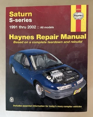 Manual de reparación Haynes Saturn serie S 1991-2002 todos los modelos 87010 Foto 1 de 4
