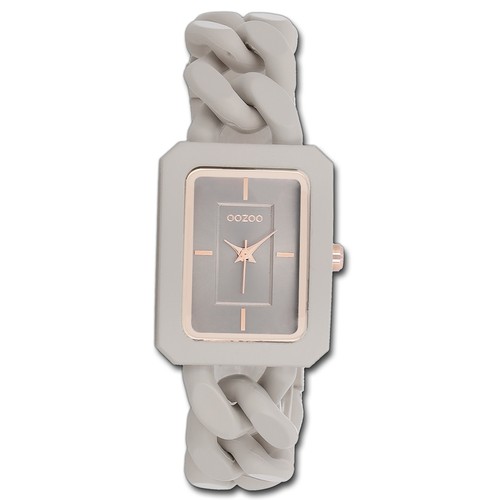 Oozoo Vintage dameshorloge | polshorloge dames met metalen chunky armband | modern horloge voor vrouwen | elegant analoog dameshorloge in rond C20355_C20359_Parent (32 mm behuizing), goud/blauw