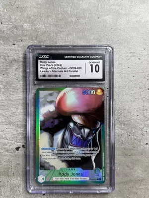 One Piece TCG Hody Jones Leader Alt Art CGC 10 Gem, OP06-020 2024 (1) - Image 1 of 4