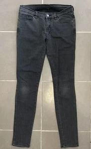 TSUBI Ksubi Womens Jeans Sz 27 Fade Black/grey Stretch Low Rise Straight Leg - Picture 1 of 11