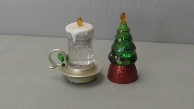 Рождественская светодиодная свеча лампа декор на батарейках и миниатюра дерева - Изображение 1 из 4