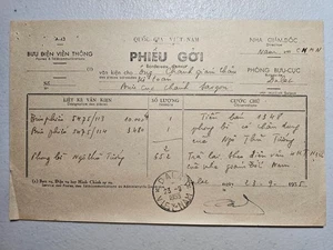 State of Vietnam 1955 Postal Receipt w/ Dalat Postmarked - Picture 1 of 1