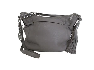 Michael Kors Gray Tassel Crossbody Shoulder Purse Handbag AP-1310 - Picture 1 of 15