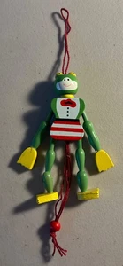 Vintage Ornament Wood Frog Puppet 4.5” - Picture 1 of 9