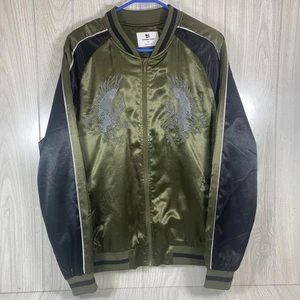 Standard Issue Green Satin Japan Bomber Jacket Eagle & Dragon Embroidery Small - Picture 1 of 15