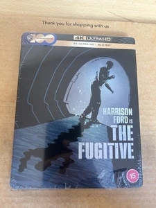 The Fugitive (1993) Rare UK 4K UHD Blu ray Steelbook NEW & SEALED Harrison Ford - Picture 1 of 4