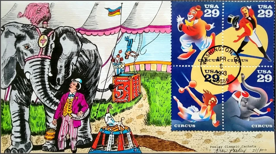 Paslay the circus clowns fdc - Image 1 of 1