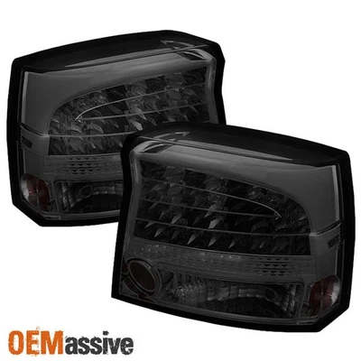 Fits 2009-2010 Dodge Charger Smoked LED Tail Lights Brake Lamps Pair Left+Right - Изображение 1 из 2