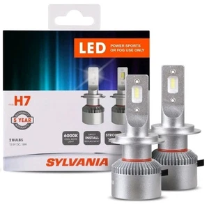 Sylvania - H7 LED Powersport Headlight Bulbs 2pc Off-Road Fog Light Bright - Picture 1 of 4