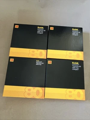 Lote de 4 Proyectores Carrusel Kodak Vintage 80 Diapositivas con Diapositivas.  (b1) Foto 1 de 4