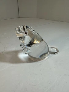 STEUBEN Crystal Beaver Art Glass Paperweight Signed 3.5" Tall Perfect - Picture 1 of 4