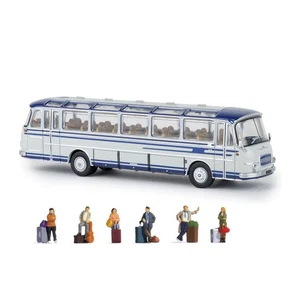 Scala 1/87 HO 1965-67 Kassbohrer Setra S-12 Starline Bus +6 passeggeri viaggiatori - Foto 1 di 9