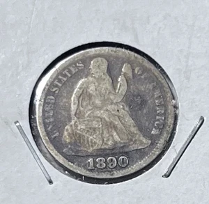 1890 seated liberty dime - Picture 1 of 2