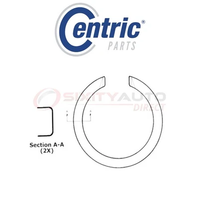 Centric Parking Brake Shoe for 2008-2009 Buick LaCrosse 5.3L V8 - Kit Set of Foto 1 de 4