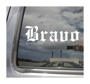 Bravo - Old English Last Name Surname Car Vinyl Decal Window Sticker 22199 - Picture 1 of 1