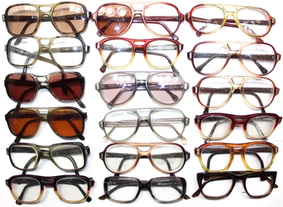 VINTAGE LOT OF 18 AMERICAN OPTICAL AO LOGO SAFETY AVIATOR EYEGLASSES SUNGLASSES - Image 1 of 4