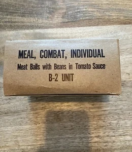 Guerra de Vietnam Ración C-Albóndigas con Frijoles en Salsa de Tomate-1966 Original MCI - Imagen 1 de 18
